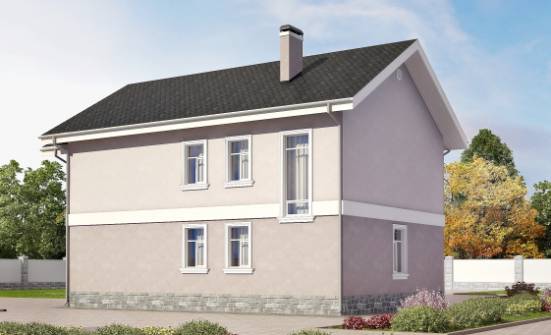 170-008-П Проект двухэтажного дома, небольшой коттедж из керамзитобетонных блоков Комсомольск-на-Амуре | Проекты домов от House Expert