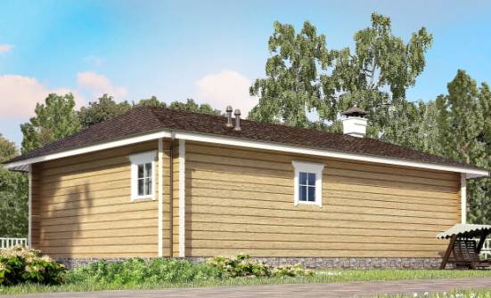 095-001-Л Проект одноэтажного дома, небольшой дом из дерева Комсомольск-на-Амуре | Проекты одноэтажных домов от House Expert