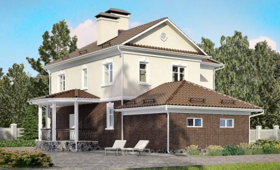 190-002-Л Проект двухэтажного дома, гараж, просторный коттедж из бризолита Комсомольск-на-Амуре | Проекты домов от House Expert