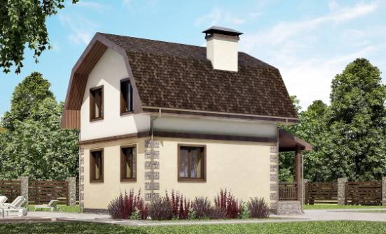 070-004-П Проект двухэтажного дома мансардой, экономичный дом из блока Комсомольск-на-Амуре | Проекты домов от House Expert