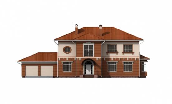 285-001-Л Проект двухэтажного дома и гаражом, современный домик из кирпича Комсомольск-на-Амуре | Проекты домов от House Expert