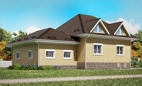 400-001-П Проект трехэтажного дома с мансардой, гараж, огромный дом из поризованных блоков Комсомольск-на-Амуре | Проекты домов от House Expert