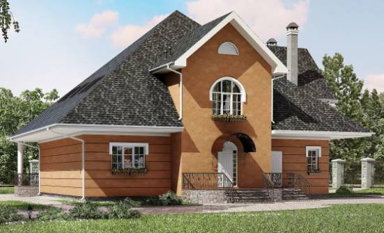 310-001-П Проект двухэтажного дома мансардой, современный загородный дом из газосиликатных блоков Комсомольск-на-Амуре | Проекты домов от House Expert