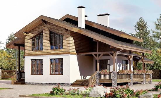 210-006-П Проект двухэтажного дома с мансардой, простой коттедж из кирпича Комсомольск-на-Амуре | Проекты домов от House Expert