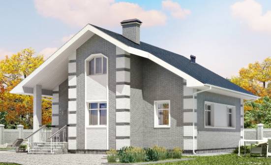 115-001-Л Проект двухэтажного дома мансардой, небольшой домик из керамзитобетонных блоков Комсомольск-на-Амуре | Проекты домов от House Expert
