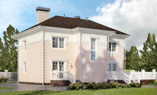 155-005-Л Проект двухэтажного дома, доступный загородный дом из газобетона Комсомольск-на-Амуре | Проекты домов от House Expert