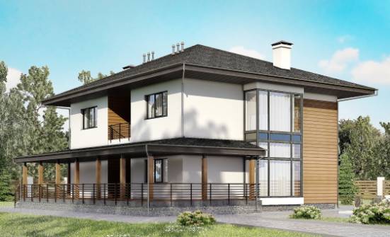 245-001-П Проект двухэтажного дома, уютный домик из теплоблока Комсомольск-на-Амуре | Проекты домов от House Expert