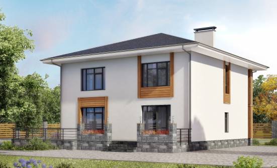180-015-П Проект двухэтажного дома, простой домик из керамзитобетонных блоков Комсомольск-на-Амуре | Проекты домов от House Expert