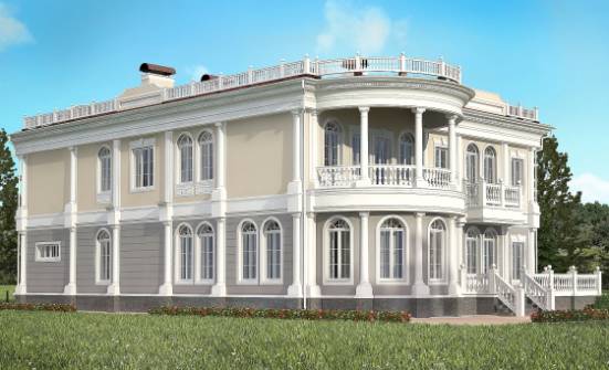 505-001-П Проект двухэтажного дома и гаражом, огромный загородный дом из газосиликатных блоков Комсомольск-на-Амуре | Проекты домов от House Expert