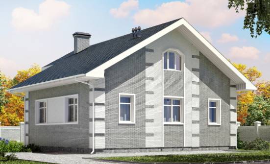 115-001-Л Проект двухэтажного дома мансардой, небольшой домик из керамзитобетонных блоков Комсомольск-на-Амуре | Проекты домов от House Expert