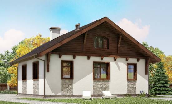 080-002-Л Проект одноэтажного дома, миниатюрный домик из газосиликатных блоков Комсомольск-на-Амуре | Проекты домов от House Expert