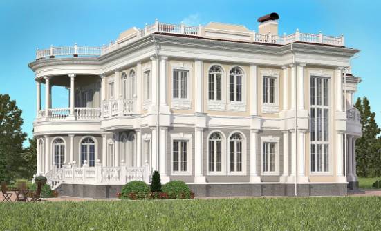 505-001-П Проект двухэтажного дома и гаражом, огромный загородный дом из газосиликатных блоков Комсомольск-на-Амуре | Проекты домов от House Expert