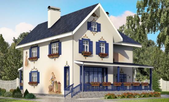 180-003-П Проект двухэтажного дома, бюджетный дом из кирпича Комсомольск-на-Амуре | Проекты домов от House Expert