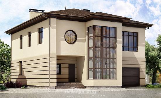 300-006-П Проект двухэтажного дома, гараж, просторный загородный дом из кирпича Комсомольск-на-Амуре | Проекты домов от House Expert
