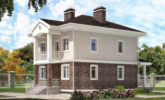 120-001-Л Проект трехэтажного дома, простой коттедж из арболита Комсомольск-на-Амуре | Проекты домов от House Expert