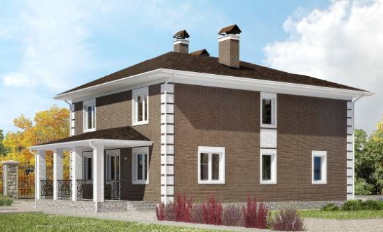 185-002-П Проект двухэтажного дома, уютный коттедж из газобетона Комсомольск-на-Амуре | Проекты домов от House Expert
