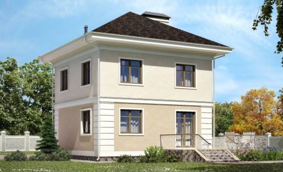 090-003-Л Проект двухэтажного дома, красивый загородный дом из газосиликатных блоков Комсомольск-на-Амуре | Проекты домов от House Expert