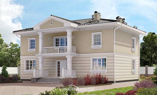 210-005-Л Проект двухэтажного дома, просторный загородный дом из теплоблока Комсомольск-на-Амуре | Проекты домов от House Expert