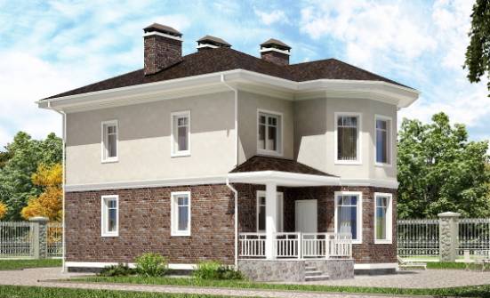 120-001-Л Проект трехэтажного дома, простой коттедж из арболита Комсомольск-на-Амуре | Проекты домов от House Expert