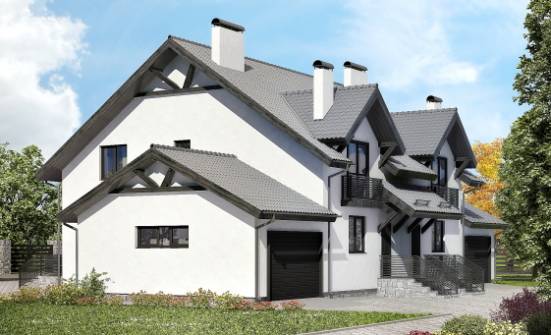 290-003-П Проект двухэтажного дома с мансардой, просторный домик из арболита Комсомольск-на-Амуре | Проекты домов от House Expert