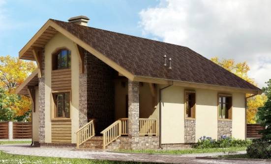 080-002-П Проект одноэтажного дома, доступный загородный дом из поризованных блоков Комсомольск-на-Амуре | Проекты домов от House Expert