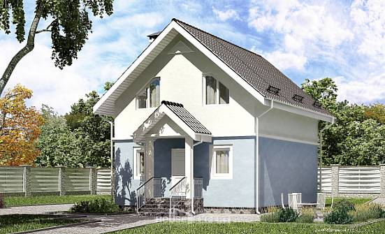 095-002-П Проект двухэтажного дома мансардный этаж, компактный дом из бризолита Комсомольск-на-Амуре | Проекты домов от House Expert