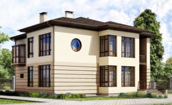 300-006-П Проект двухэтажного дома, гараж, просторный загородный дом из кирпича Комсомольск-на-Амуре | Проекты домов от House Expert