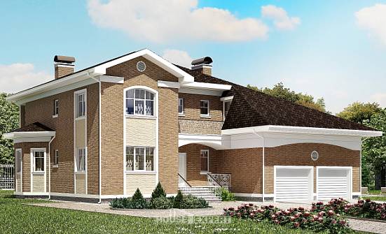 335-002-П Проект двухэтажного дома и гаражом, классический дом из кирпича Комсомольск-на-Амуре | Проекты домов от House Expert