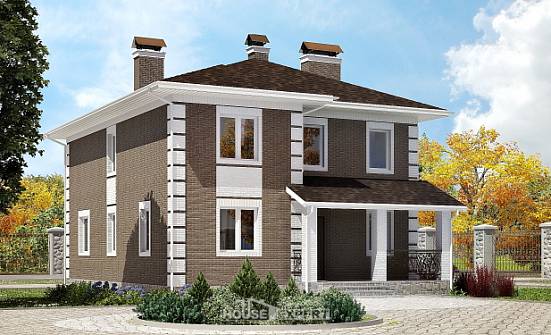185-002-П Проект двухэтажного дома, уютный коттедж из газобетона Комсомольск-на-Амуре | Проекты домов от House Expert