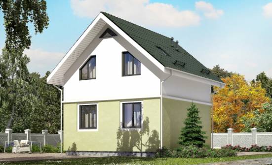 070-001-П Проект двухэтажного дома мансардой, махонький домик из бризолита Комсомольск-на-Амуре | Проекты домов от House Expert