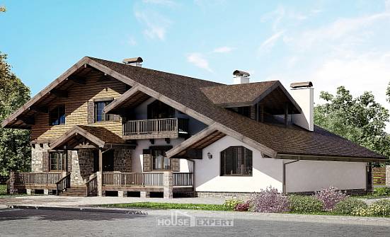 320-002-П Проект двухэтажного дома мансардный этаж, просторный домик из кирпича Комсомольск-на-Амуре | Проекты домов от House Expert