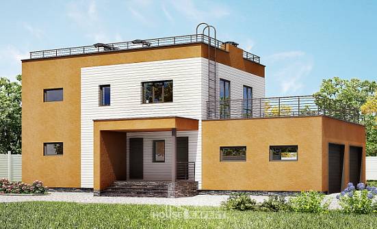 180-012-П Проект двухэтажного дома и гаражом, средний загородный дом из кирпича Комсомольск-на-Амуре | Проекты домов от House Expert