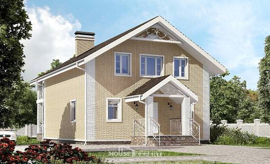 150-007-Л Проект двухэтажного дома с мансардой, красивый коттедж из бризолита Комсомольск-на-Амуре | Проекты домов от House Expert
