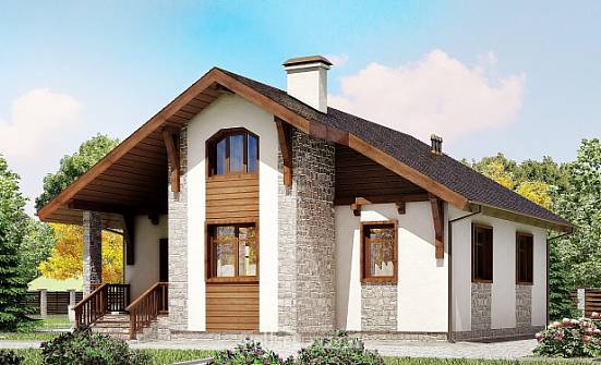 080-002-Л Проект одноэтажного дома, миниатюрный домик из газосиликатных блоков Комсомольск-на-Амуре | Проекты домов от House Expert