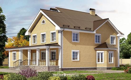320-003-Л Проект двухэтажного дома, современный загородный дом из теплоблока Комсомольск-на-Амуре | Проекты домов от House Expert