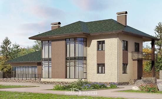 305-003-П Проект двухэтажного дома, большой дом из пеноблока Комсомольск-на-Амуре | Проекты домов от House Expert