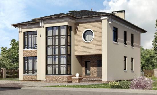300-005-Л Проект двухэтажного дома, классический дом из кирпича Комсомольск-на-Амуре | Проекты домов от House Expert