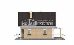 130-004-П Проект двухэтажного дома с мансардой, бюджетный дом из керамзитобетонных блоков Комсомольск-на-Амуре, House Expert