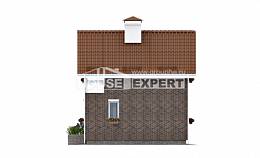 045-001-Л Проект двухэтажного дома мансардой, доступный коттедж из газосиликатных блоков Комсомольск-на-Амуре, House Expert