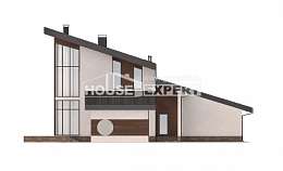230-001-П Проект двухэтажного дома с мансардным этажом, красивый коттедж из кирпича Комсомольск-на-Амуре, House Expert