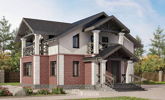 160-014-Л Проект двухэтажного дома, скромный дом из поризованных блоков Комсомольск-на-Амуре | Проекты домов от House Expert