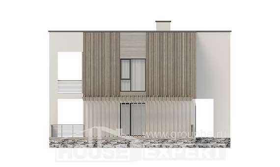150-017-П Проект двухэтажного дома, небольшой коттедж из поризованных блоков Комсомольск-на-Амуре, House Expert