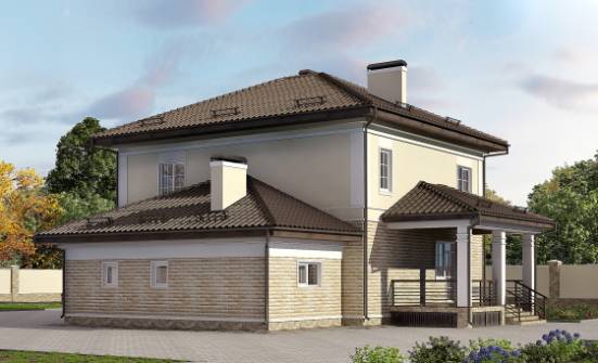 220-007-П Проект двухэтажного дома, гараж, просторный загородный дом из кирпича Комсомольск-на-Амуре | Проекты домов от House Expert