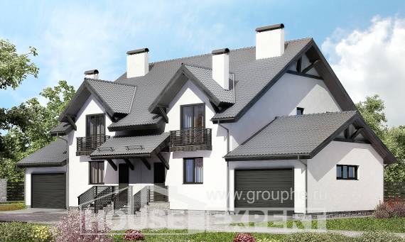 290-003-П Проект двухэтажного дома с мансардным этажом, уютный домик из пеноблока Комсомольск-на-Амуре, House Expert