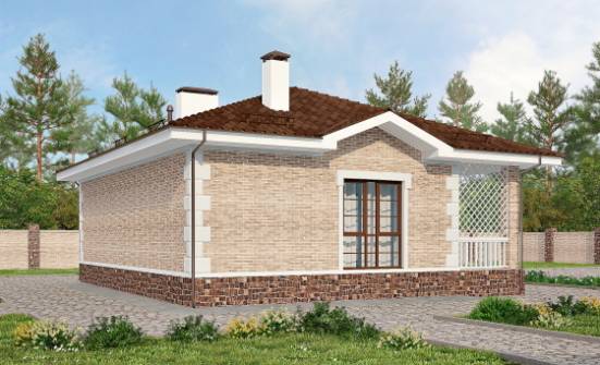 065-002-П Проект бани из кирпича Комсомольск-на-Амуре | Проекты домов от House Expert