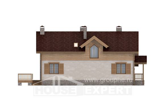 165-002-П Проект двухэтажного дома с мансардой и гаражом, простой дом из бризолита Комсомольск-на-Амуре, House Expert