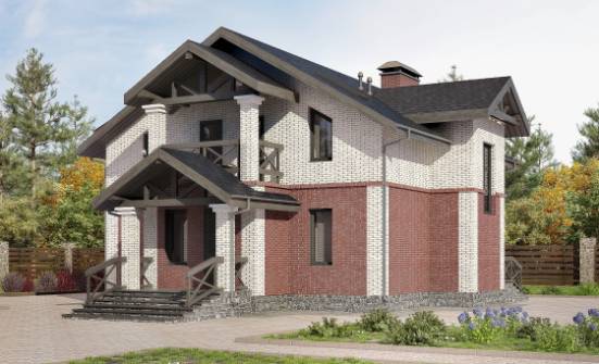 160-014-Л Проект двухэтажного дома, скромный дом из поризованных блоков Комсомольск-на-Амуре | Проекты домов от House Expert