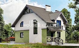 120-003-П Проект двухэтажного дома с мансардой, компактный дом из керамзитобетонных блоков Комсомольск-на-Амуре, House Expert