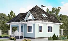 110-001-Л Проект двухэтажного дома с мансардой, небольшой загородный дом из пеноблока Комсомольск-на-Амуре, House Expert