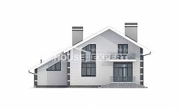 180-001-П Проект двухэтажного дома мансардный этаж и гаражом, красивый домик из теплоблока Комсомольск-на-Амуре, House Expert